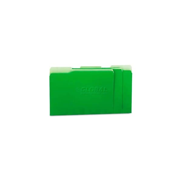 Universal Universal Recycled Interior File Folders, 1/3 Cut Top Tab, Letter, Green, 100/Box UNV12302*** - main